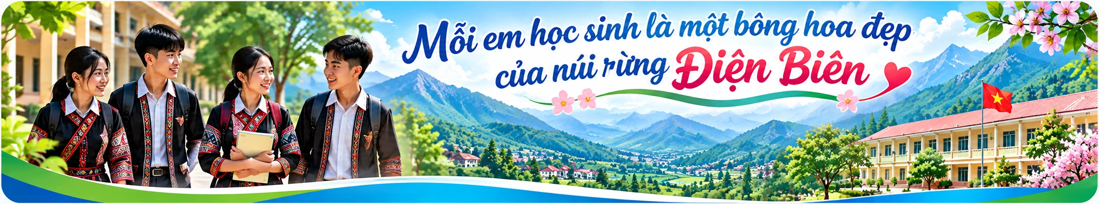 Mỗi em học sinh là một bông hoa đẹp của núi rừng Điện Biên